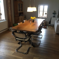 Kundenprojekt: Tischplatte aus zwei Eichenbohlen!